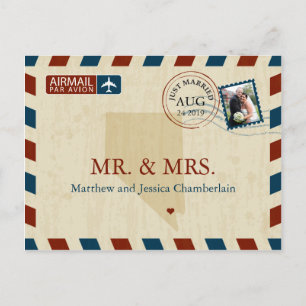 Carte Postale Avion Las Vegas Nevada   Remerciements pour mariag