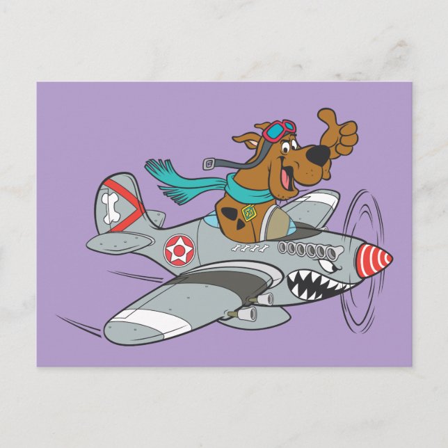 Carte Postale Avion volant Scooby-Doo (Devant)