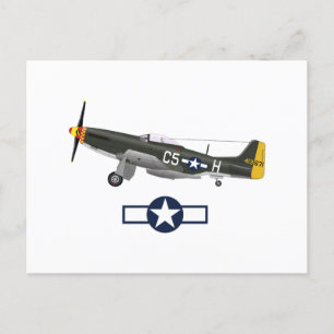 Carte Postale Avions américains de la deuxième guerre mondiale