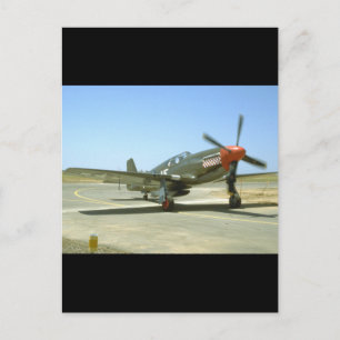 Carte Postale Avions verts de Taxiing_WWII du mustang P51