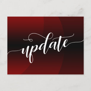 Carte Postale Avis de mise à jour de Mariage reporté de la courb