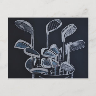 Carte postale "Avis de sortie de golf"