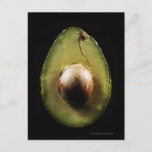 Carte Postale Avocado, Fruit, arrière - plan noir (Devant)