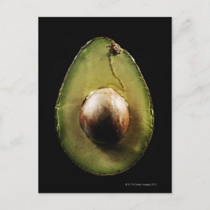 Carte Postale Avocado, Fruit, arrière - plan noir
