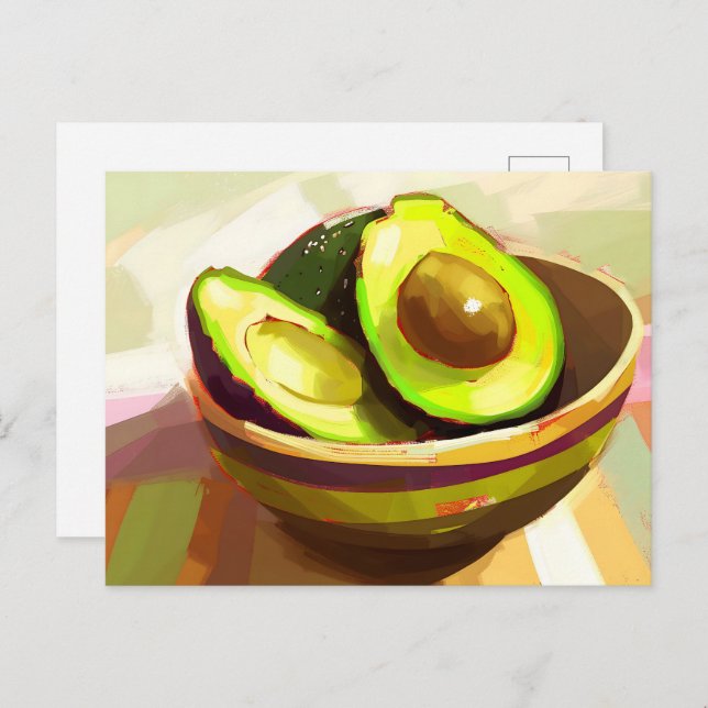 Carte Postale Avocado, poste (Devant / Derrière)
