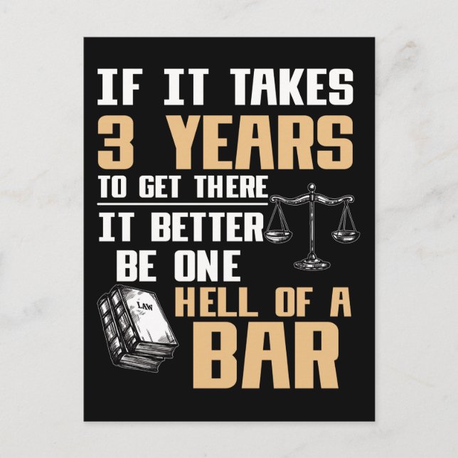 Carte Postale Avocat amusant Avocat Étudiant Avocats Futurs (Devant)