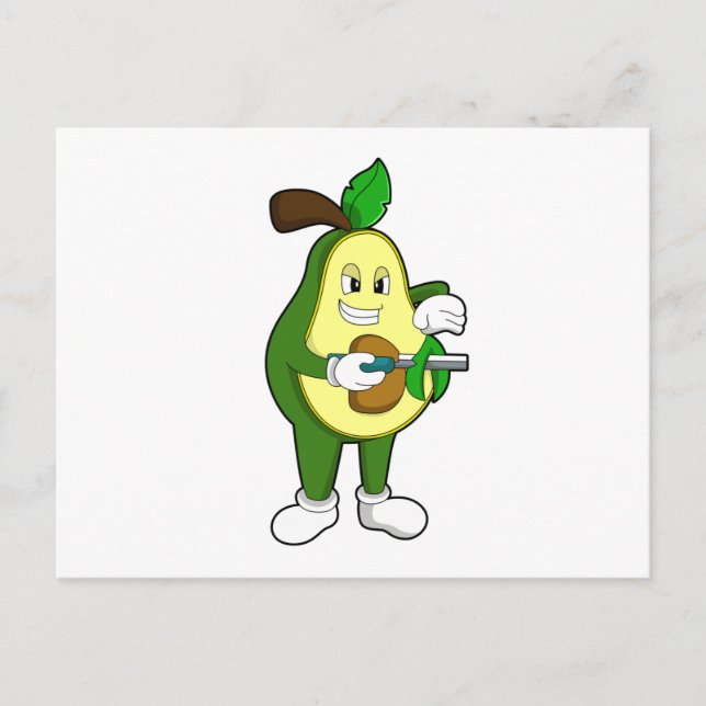 Carte Postale Avocat en coiffeur avec rasoir (Devant)