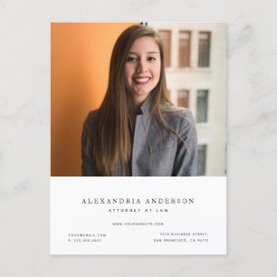 Carte Postale Avocat minimaliste Professionnel Photo