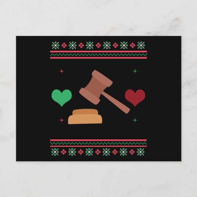 Carte Postale Avocat Ugly Sweat Christmas Procureur (Devant)