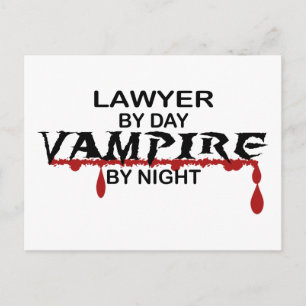 Carte Postale Avocat Vampire par nuit