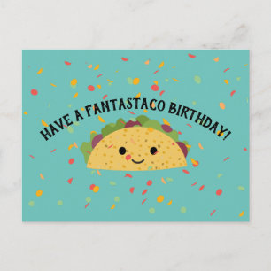 Carte Postale Avoir Fantastaco Anniversaire Cute Kawaii Taco