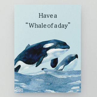 Carte Postale Avoir une baleine d'une journée Anniversaire