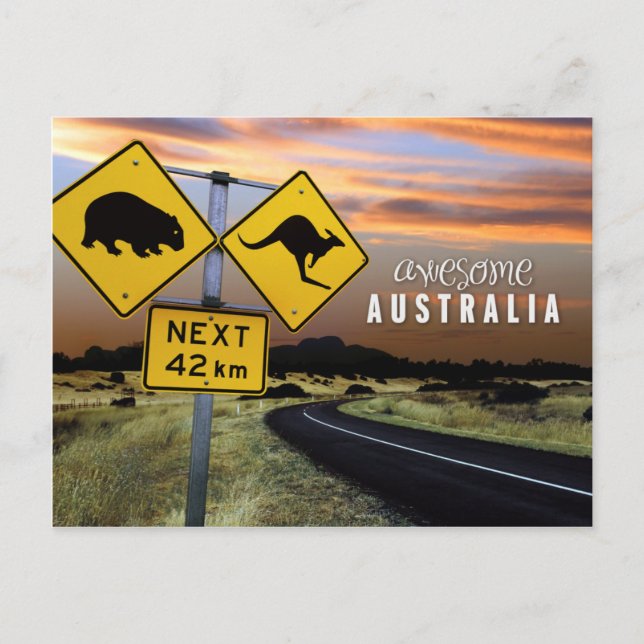 Carte Postale awesome australia (Devant)