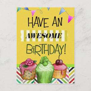 Carte Postale Awesome Birthday