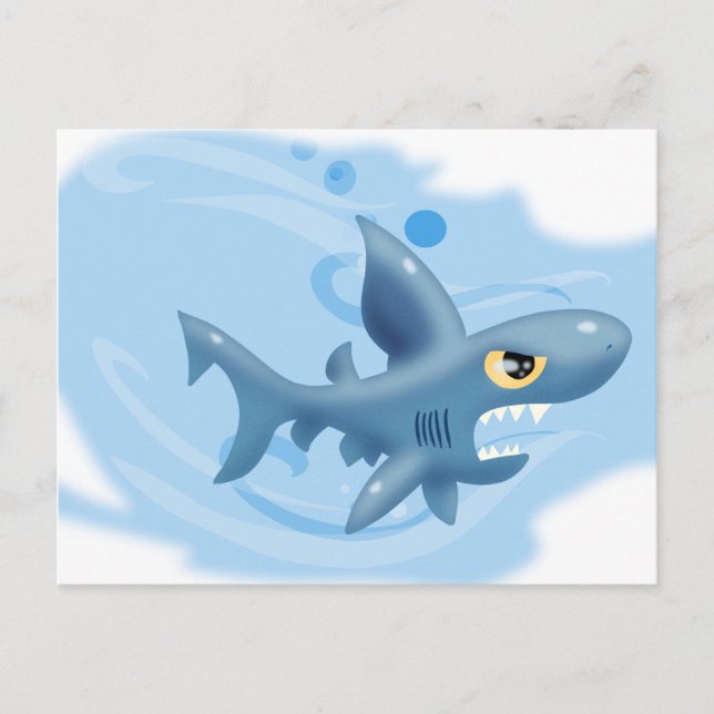 Carte Postale Awesome Cartoon Shark (Devant)