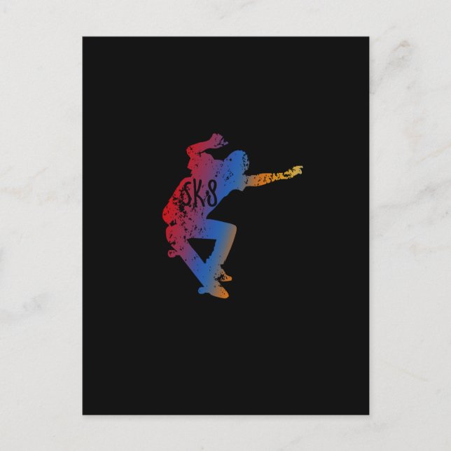 Carte Postale Awesome & Cool Patinage et planche à roulettes (Devant)