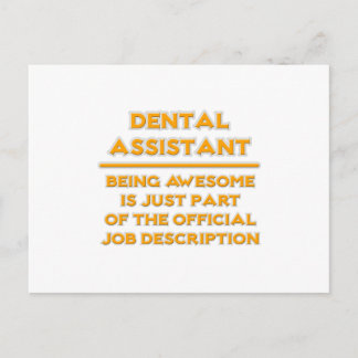 Carte Postale Awesome Dental Assistant .. Description du travail
