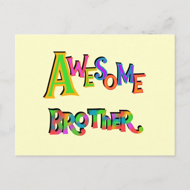 Carte Postale Awesome Frère T-shirts et cadeaux (Devant)