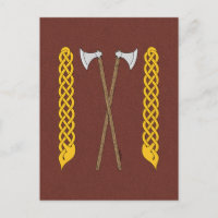 Axes danois/viking traversés par une plaque