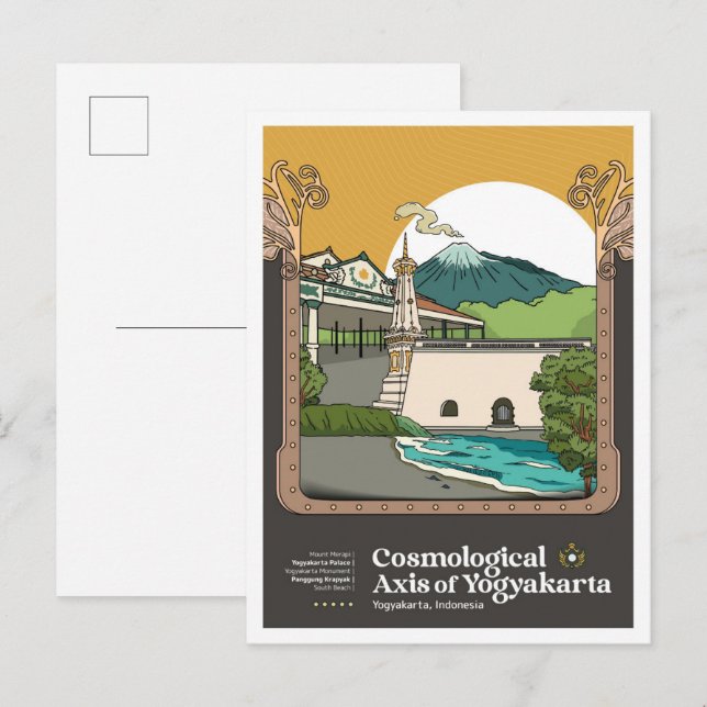 Carte Postale Axis of Yogyakarta Indonesia Travel (Devant / Derrière)