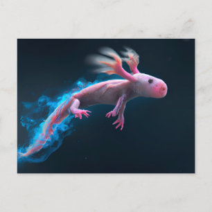 Carte Postale Axolotl rose