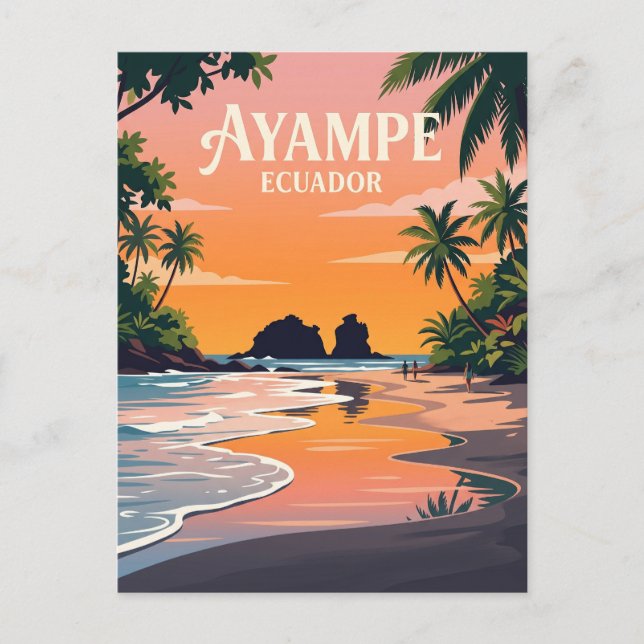 Carte Postale Ayampe Équateur (Devant)