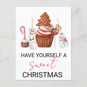 Carte Postale Ayez-vous un doux Noël des friandises