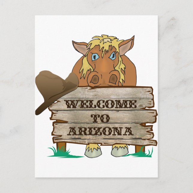 Carte Postale AZ- Bienvenue à l'Arizona Horse (Devant)