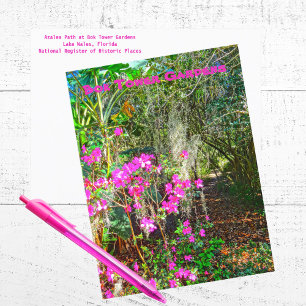 Carte Postale Azalea Path Bok Tower Gardens Lake Wales Floride