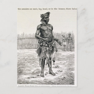 Carte Postale Azandeh Binsa ou sorcier