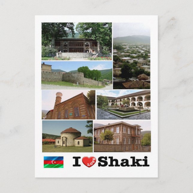 Carte Postale Azerbaijan - Shaki - I Love - (Devant)