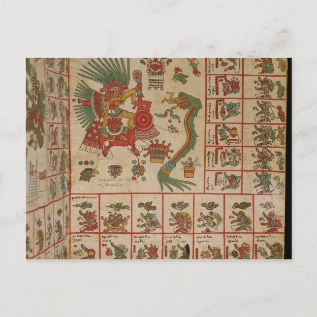 Carte Postale Aztec Codex Borbonicus (Devant)
