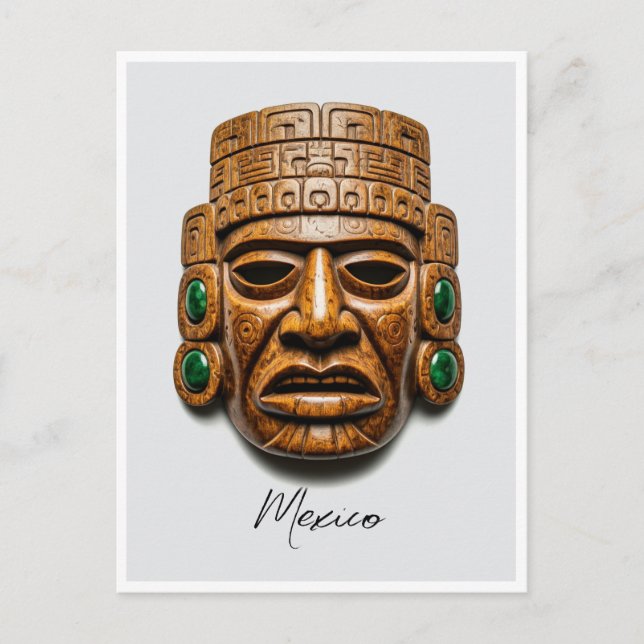 Carte Postale Aztec Masque Mexique Voyage (Devant)