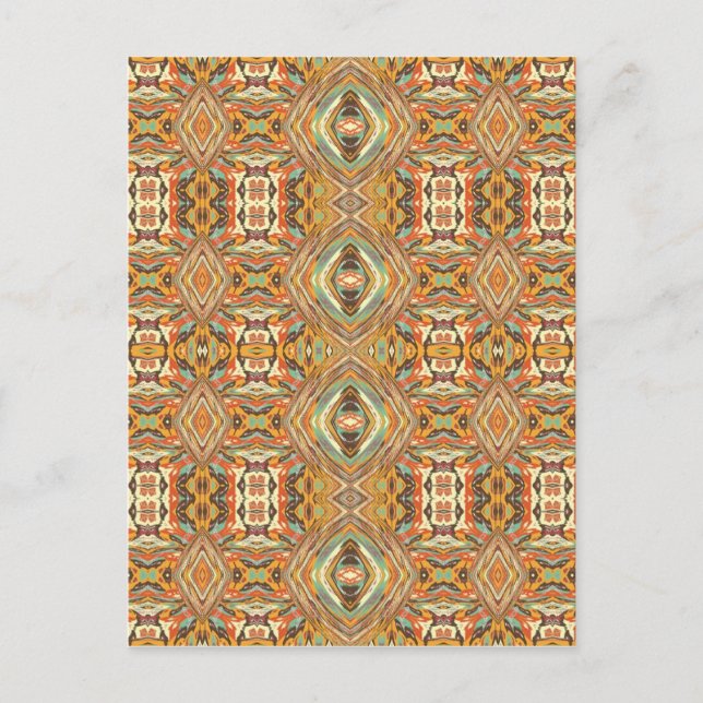 Carte Postale Aztecs Motif coloré sans couture (Devant)