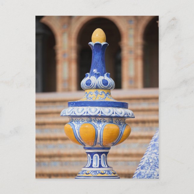 Carte Postale Azulejo Glaçurée Finial (Devant)