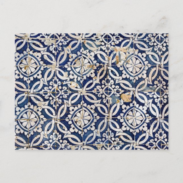 Carte Postale Azulejo, portugais vintage (Devant)