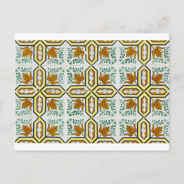 Carte Postale Azulejos, Carreaux portugais (Devant)