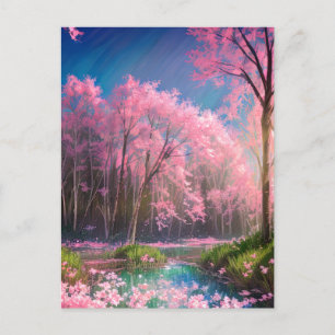 Carte Postale Azure Stream au coeur d'une forêt pittoresque