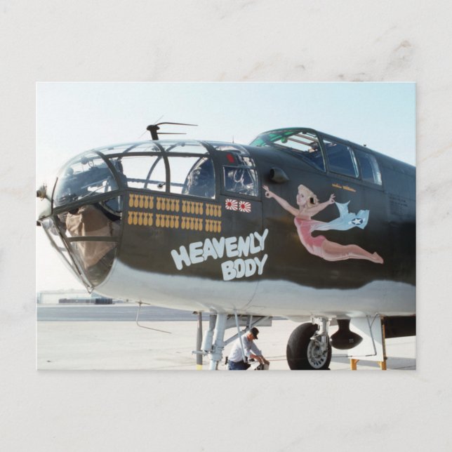 CARTE POSTALE B25 MITCHELL BOMBER "HEAVENLY BODY" NESE ART (Devant)