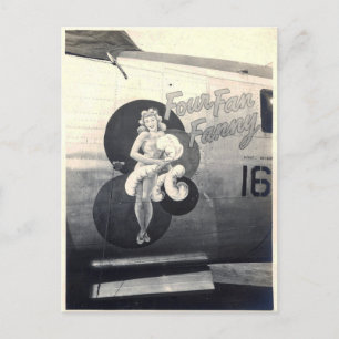 Carte postale B-24 Nez Art "Four Fan Fanny"