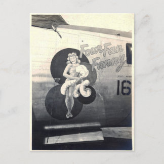 Carte postale B-24 Nez Art "Four Fan Fanny"