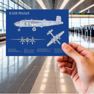 Carte Postale B-25B Mitchell Doolittle - Plan d'avion AD