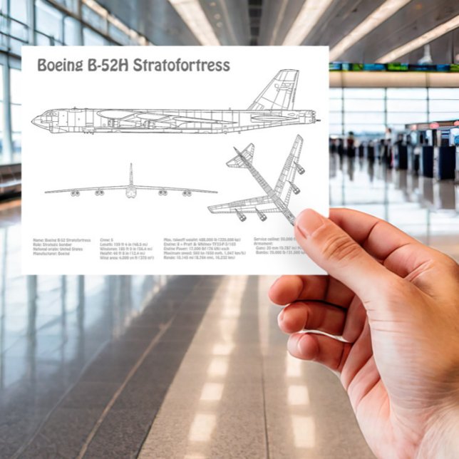 Carte Postale B-52 Stratoforteresse - Plan directeur de l'avion  (Créateur téléchargé)