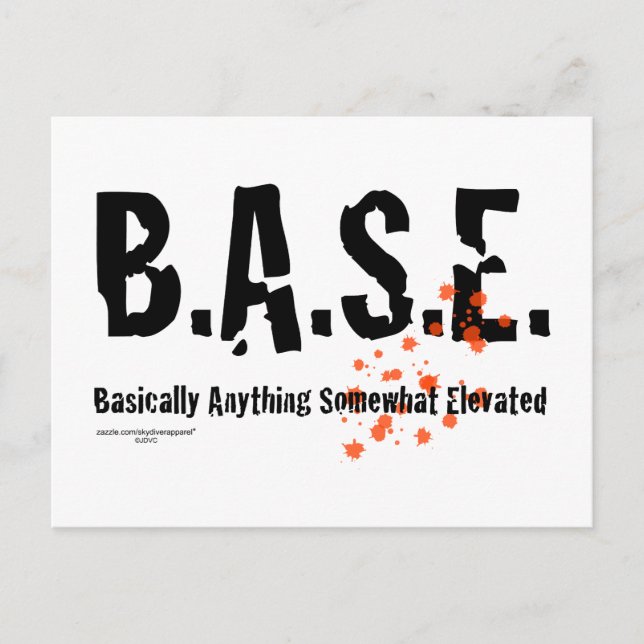 Carte Postale B.A.S.E. Jumping Skydiver (Devant)