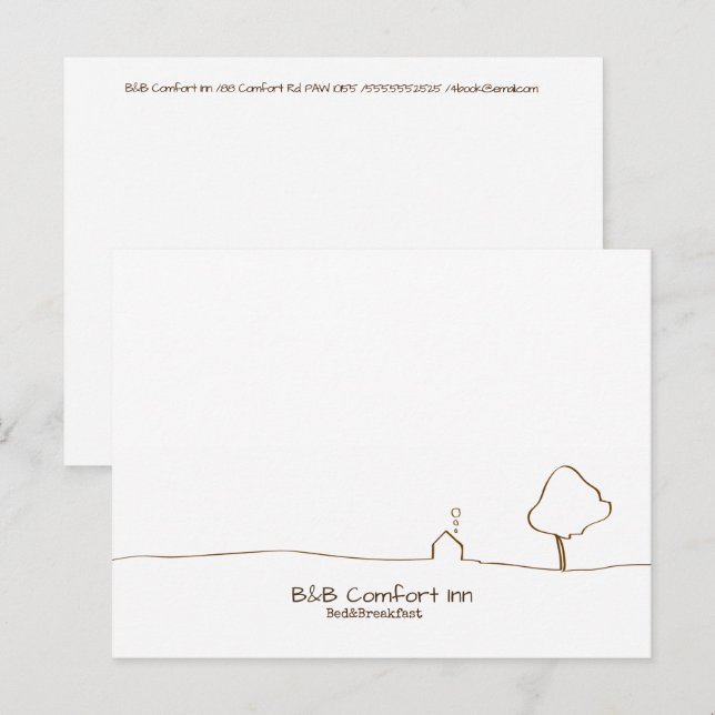 Carte Postale B&B Comfort Inn (Devant / Derrière)