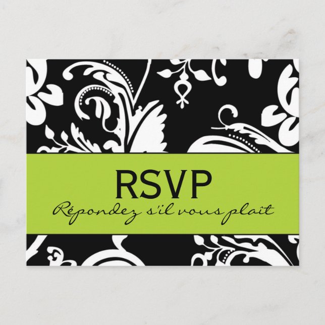 Carte postale B&G Damask RSVP (Devant)