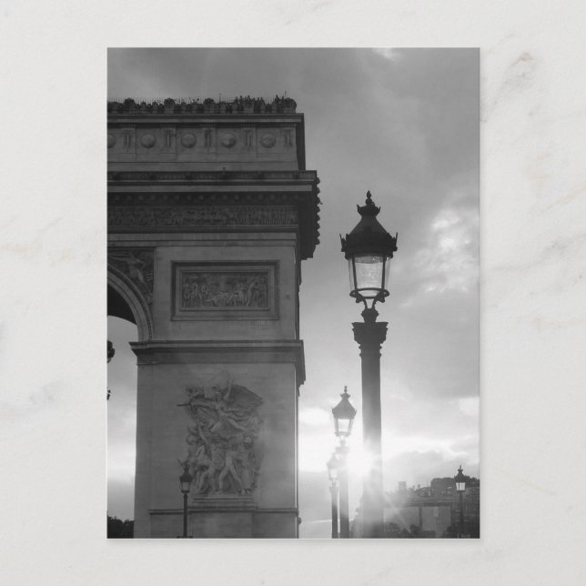 Carte Postale B&W Arc De Triomphe (Devant)