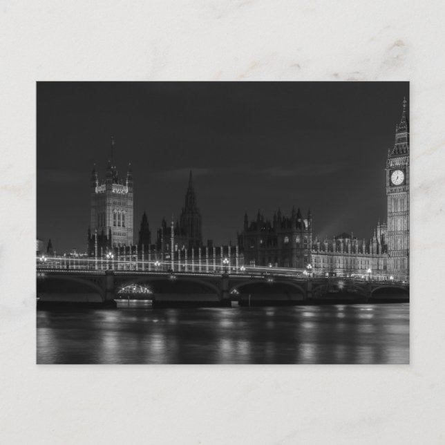 Carte Postale B&W Londres (Devant)