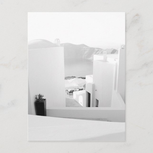 Carte Postale B&W Santorin 7 (Devant)
