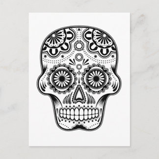 Carte Postale B&W Sugar Skull